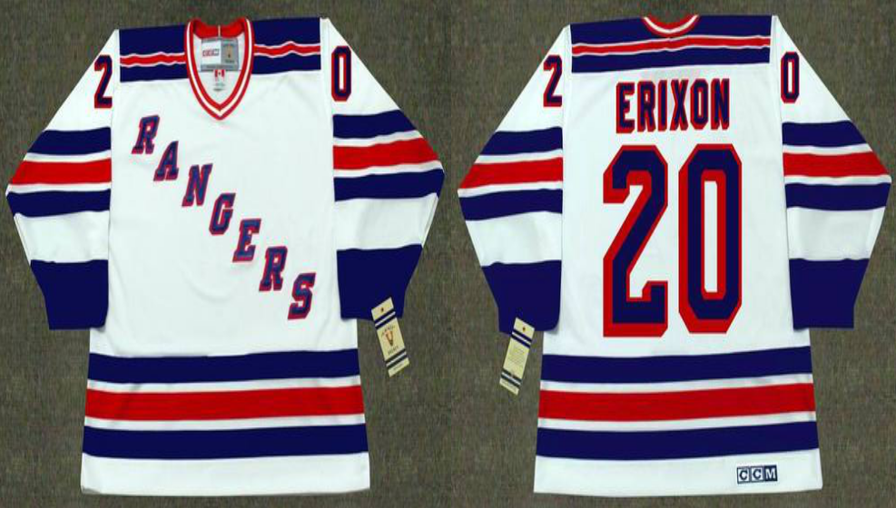 2019 Men New York Rangers #20 Erixon white CCM NHL jerseys->st.louis blues->NHL Jersey